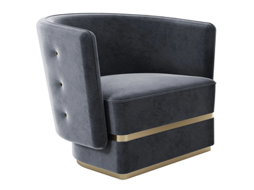 POEMA - Velvet armchair with armrests by Casa Magna - view 2